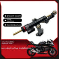 Directional damper bracket motorcycle modification kit with carbon fibre construction and titanium bracket