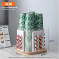 Acrylic rotatable coffee capsule storage rack in solid colour with pad glaze surface
