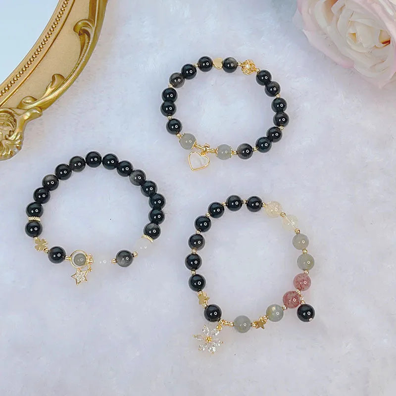 Silverstone women's bracelet with electroplated finish in flower, love heart, or star charm design
