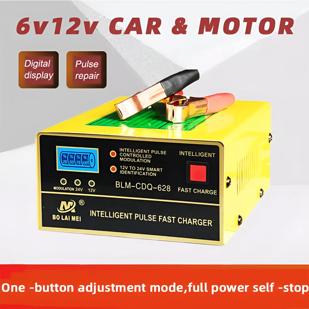BT 168 12V 24V automobile battery charger with US plug for lead acid batteries
