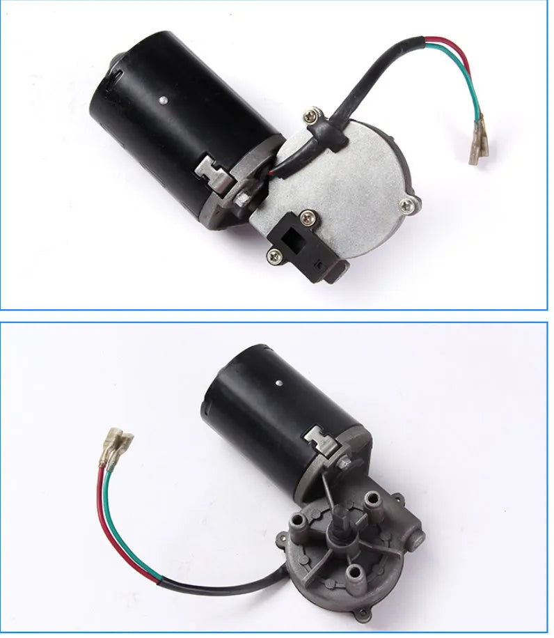 70W garage door DC gear motor, 12V to 24V permanent magnet brush motor in Black for roller window and curtain lifting