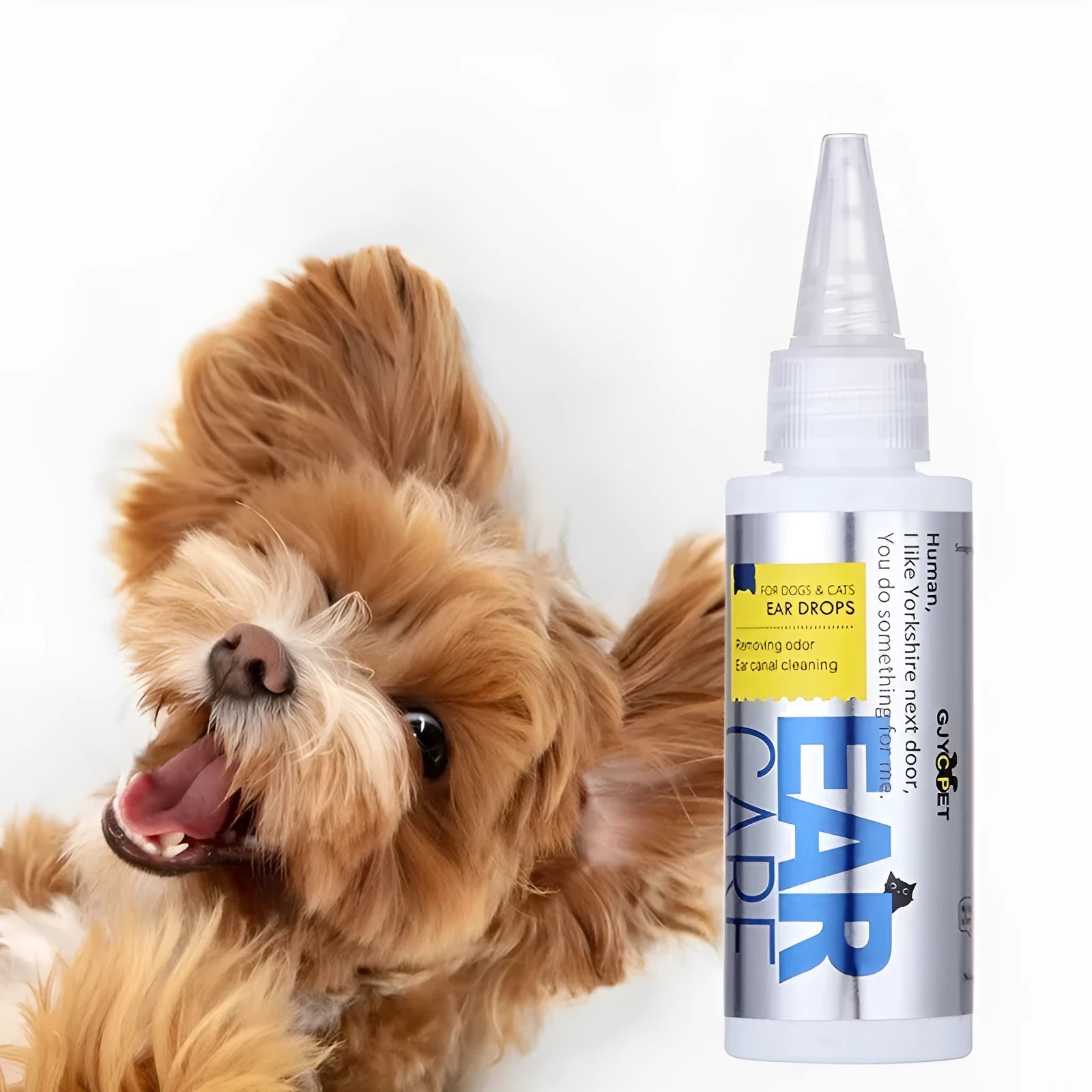 Pet ear cleaning solution 60ml bottle – universal ear drops for dogs, cats, rabbits