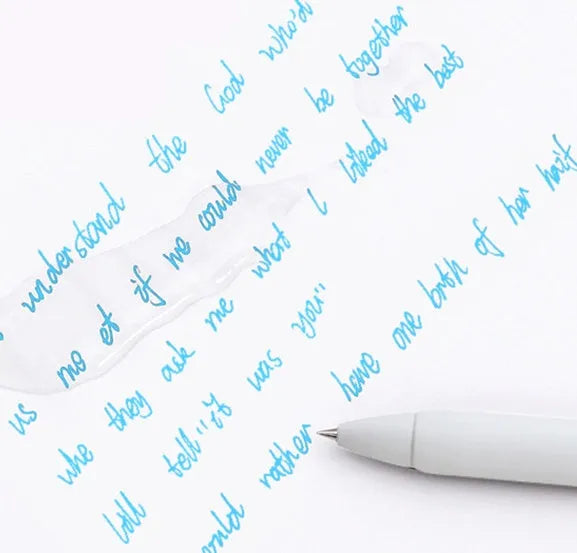 Gel pen set with 0.38mm and 0.5mm tips, five ink colours, non-erasable, 10 pens per box