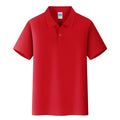 Straight-cut cotton work shirt with short sleeves for custom embroidery