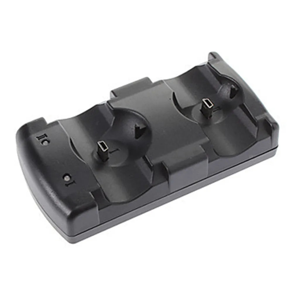 Black PS3 dual controller charging station with USB cable
