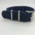 Nylon integrated replacement watch strap in five colours: black, grey, blue, khaki, and green.
