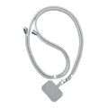 Universal card phone case lanyard with electroplated carbon fibre laminated skin, available in multiple colours