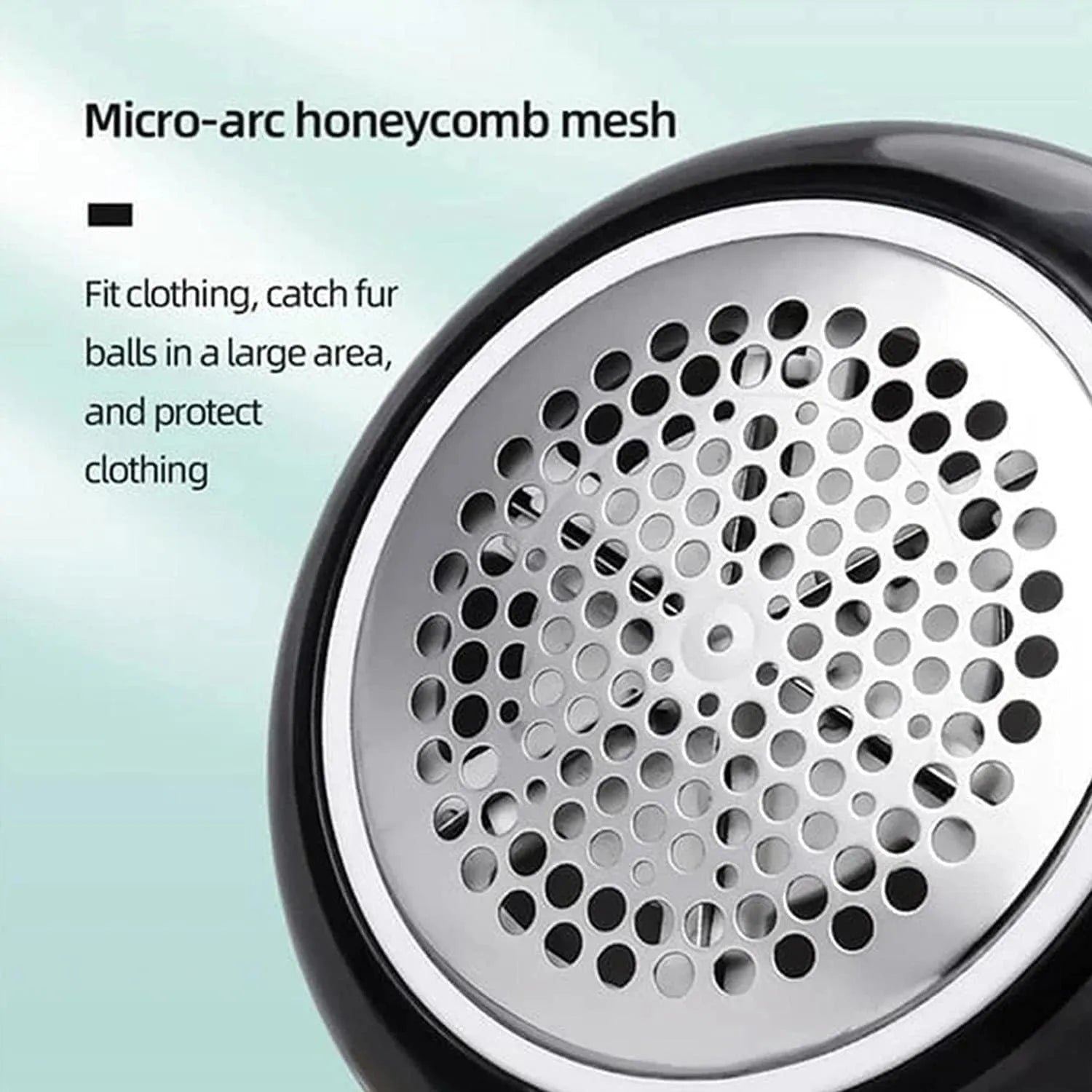 White or green USB rechargeable electric lint remover with a removable lint collection container