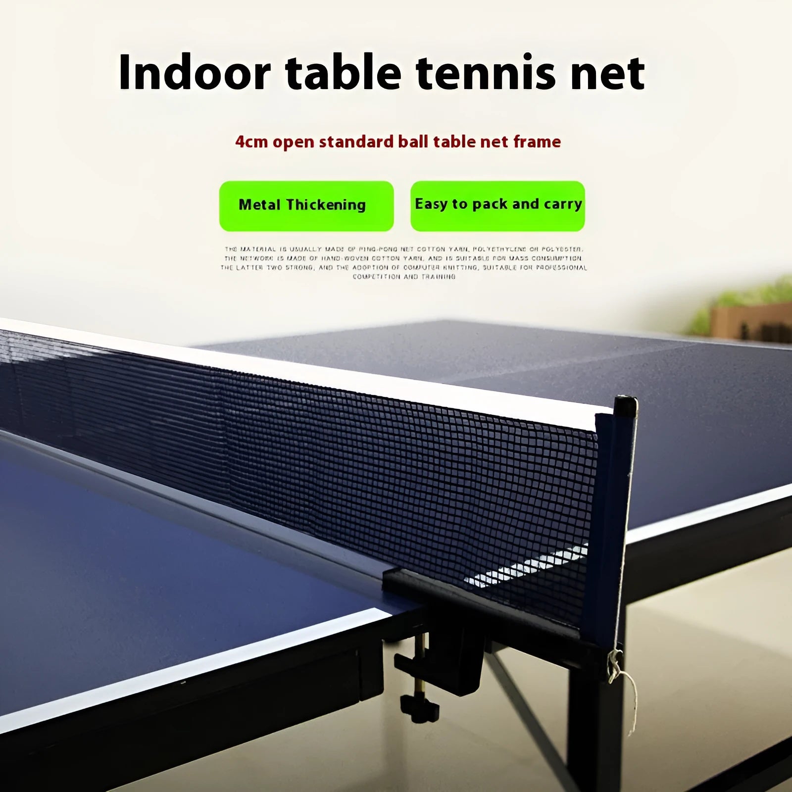 Universal large table tennis post clip with thickened construction for indoor open grid tables