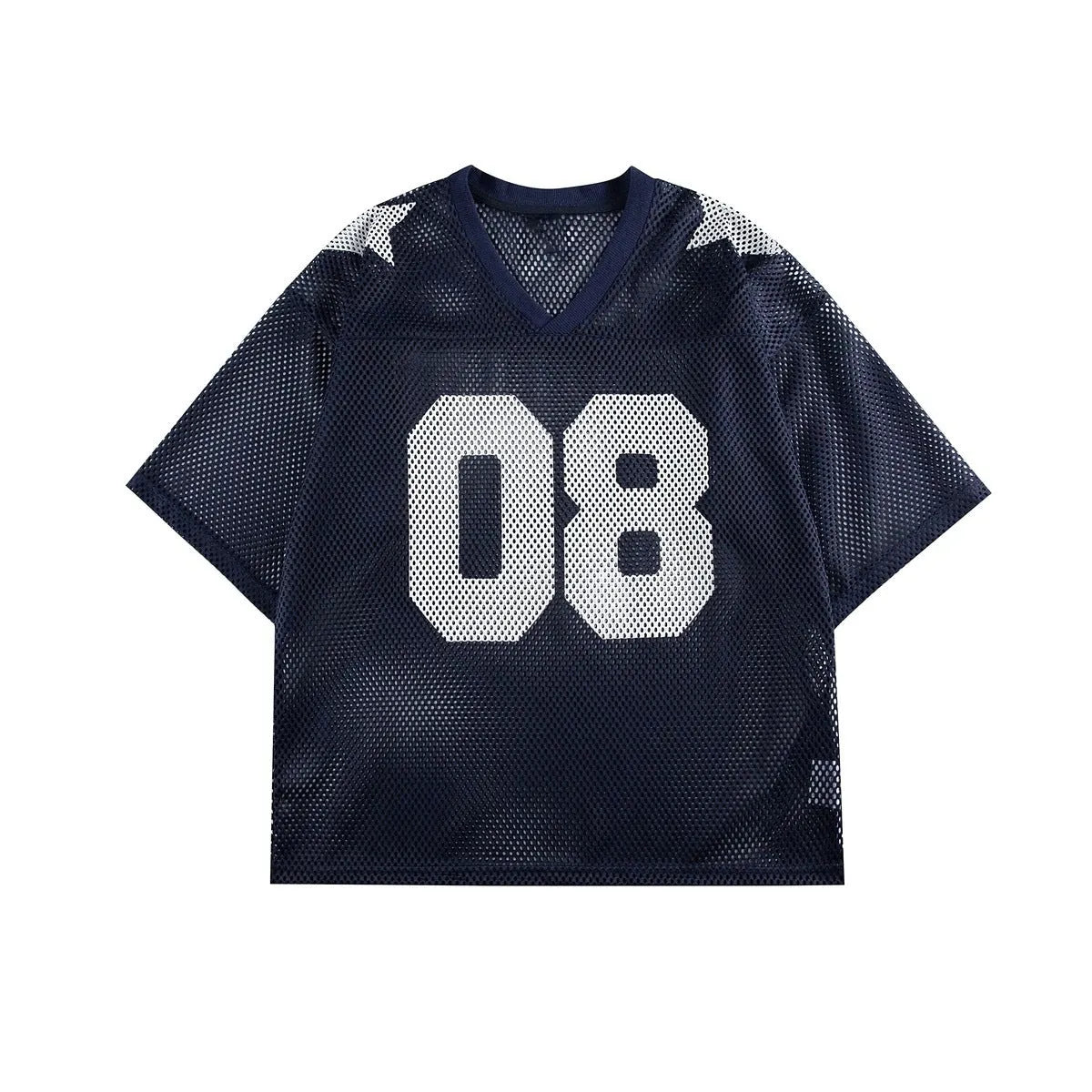 Black loose fit half sleeve shirt with white letter print pattern on front