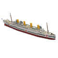 Britannia Hospital Ship model built from 3445 small plastic building blocks in British Nick colour