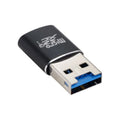 Black USB 3.0 micro SD memory card reader with CRMS001 model label.