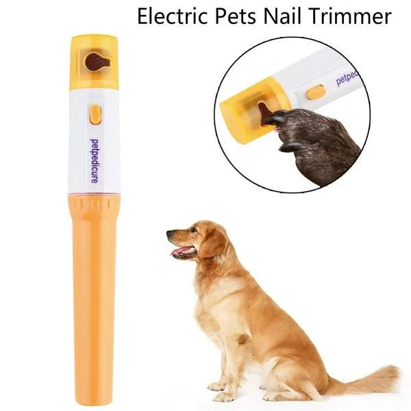 Grey plastic electric nail grinder for cats and dogs with On/Off switch
