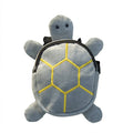 Cartoon turtle shape dog backpack harness in velvet with no-pull vest and metal zipper