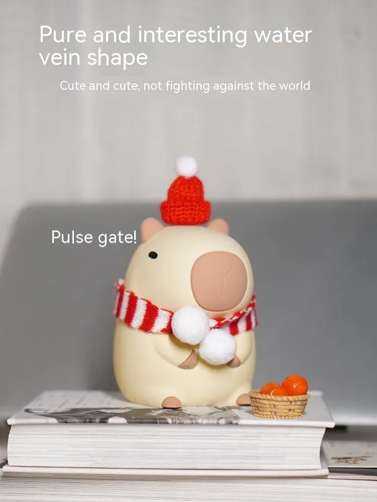 Capybara small night lamp decorative light with USB cable for charging