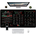 A large black rubber mouse pad with a colourful printed video game graphic design.