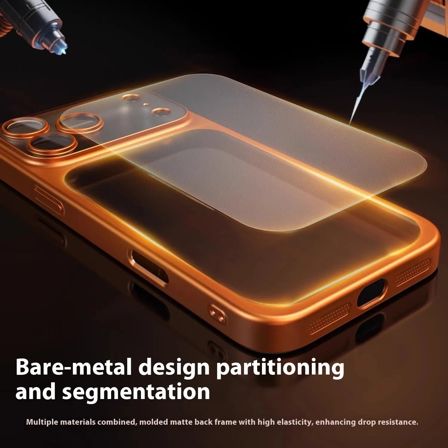 Frosted electroplating all-inclusive PC phone case for iPhone 17 series in various colours