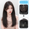 Women's full-head artificial hair wig with Chinese character bangs brown black colour