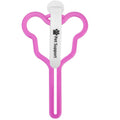 Dog poop bag holder with velcro clip attachment for leash mounting