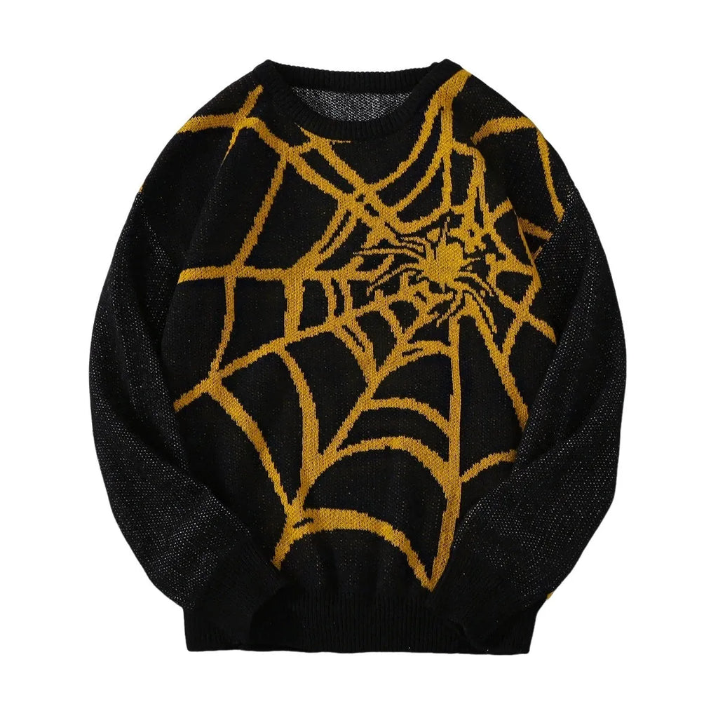 Men's loose-fit pullover sweater in black gray stripe, modal and rabbit fur blend, casual knitwear