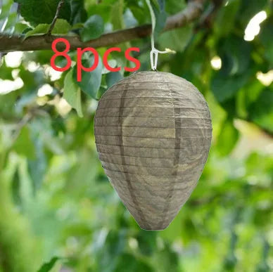 White beehive-shaped paper lantern measuring 22cm by 28cm for decorative lighting.