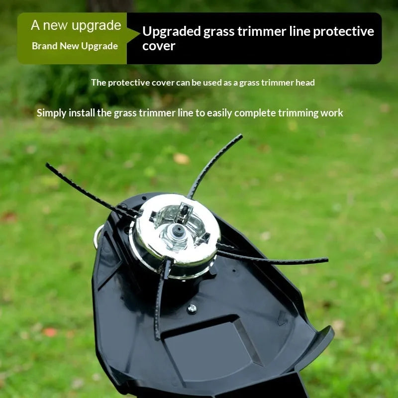 Electric brushless lithium battery portable garden lawn mower with steel and aluminium construction and multi-wheel assistance