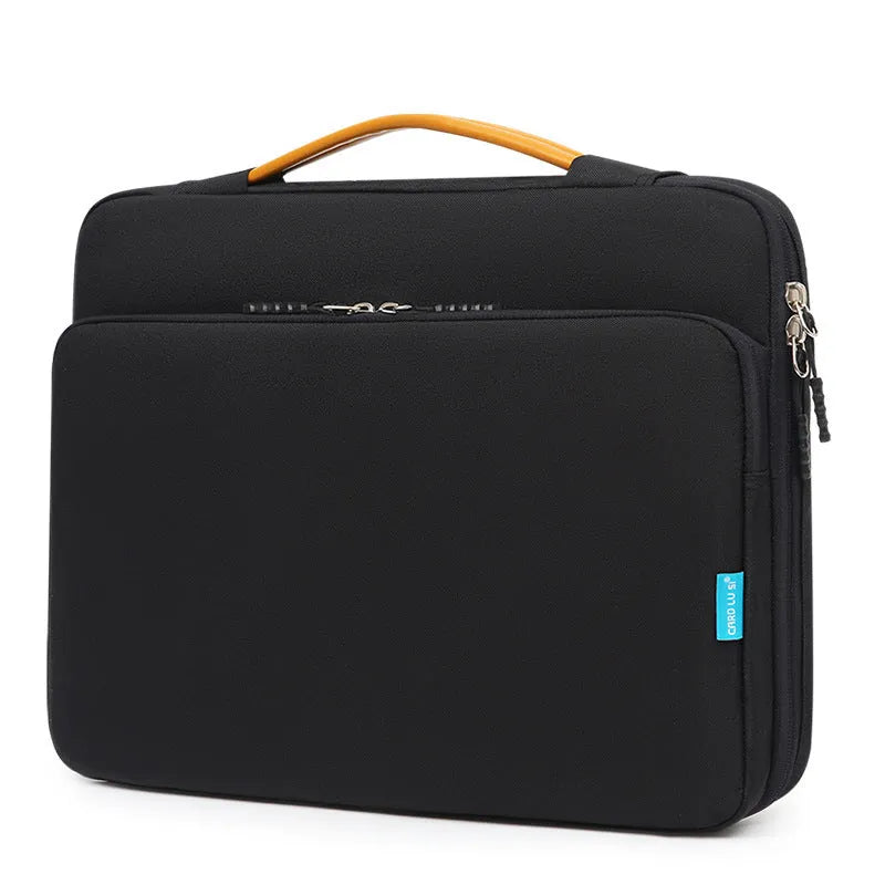 Laptop shock-proof liner bag in Oxford cloth with thick velvet lining, multi-colour options: beige, black, dark green, gray, purple, yellow