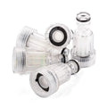 Transparent plastic water inlet joint for Karcher pressure washers with 3cm diameter