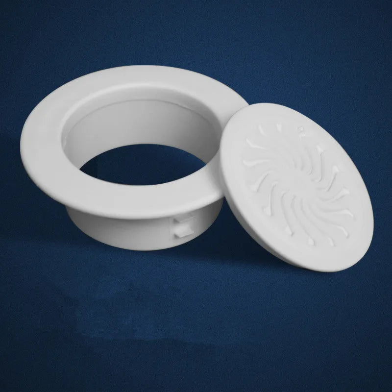Plastic air-conditioning hole cover kit with multiple size options for wall penetration sealing