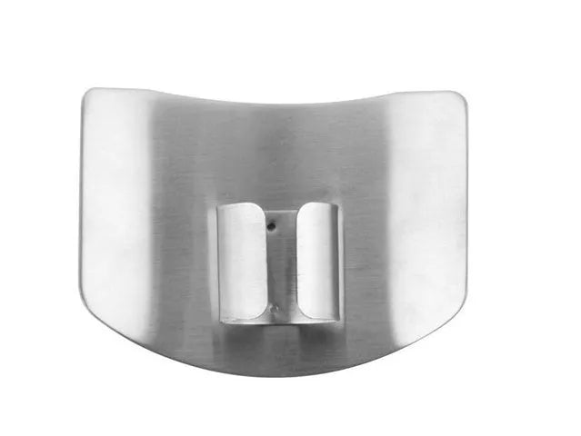 Stainless steel finger guard for kitchen knife protection with single and double finger size options