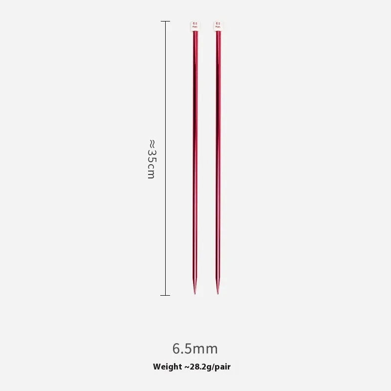 Set of lengthened crochet hooks with protective end caps in multiple sizes from 2.0mm to 10.0mm.