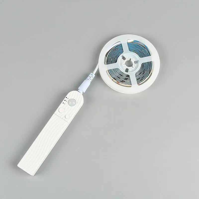 LED human body induction light strip, waterproof, 1m 2m 3m, warm white or white, under bed cabinet light
