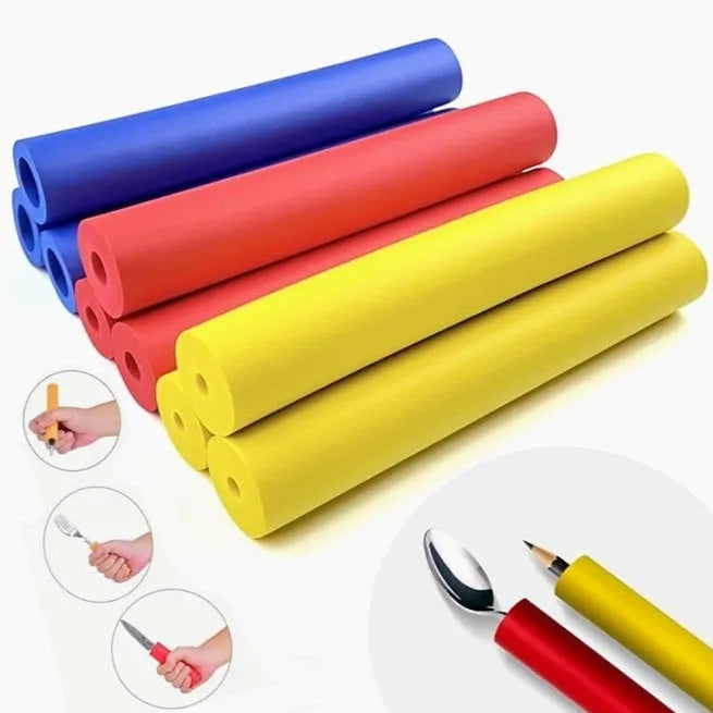Pack of soft rubber grip hoses for utensil handles showing inner diameters of 10mm and 18mm.