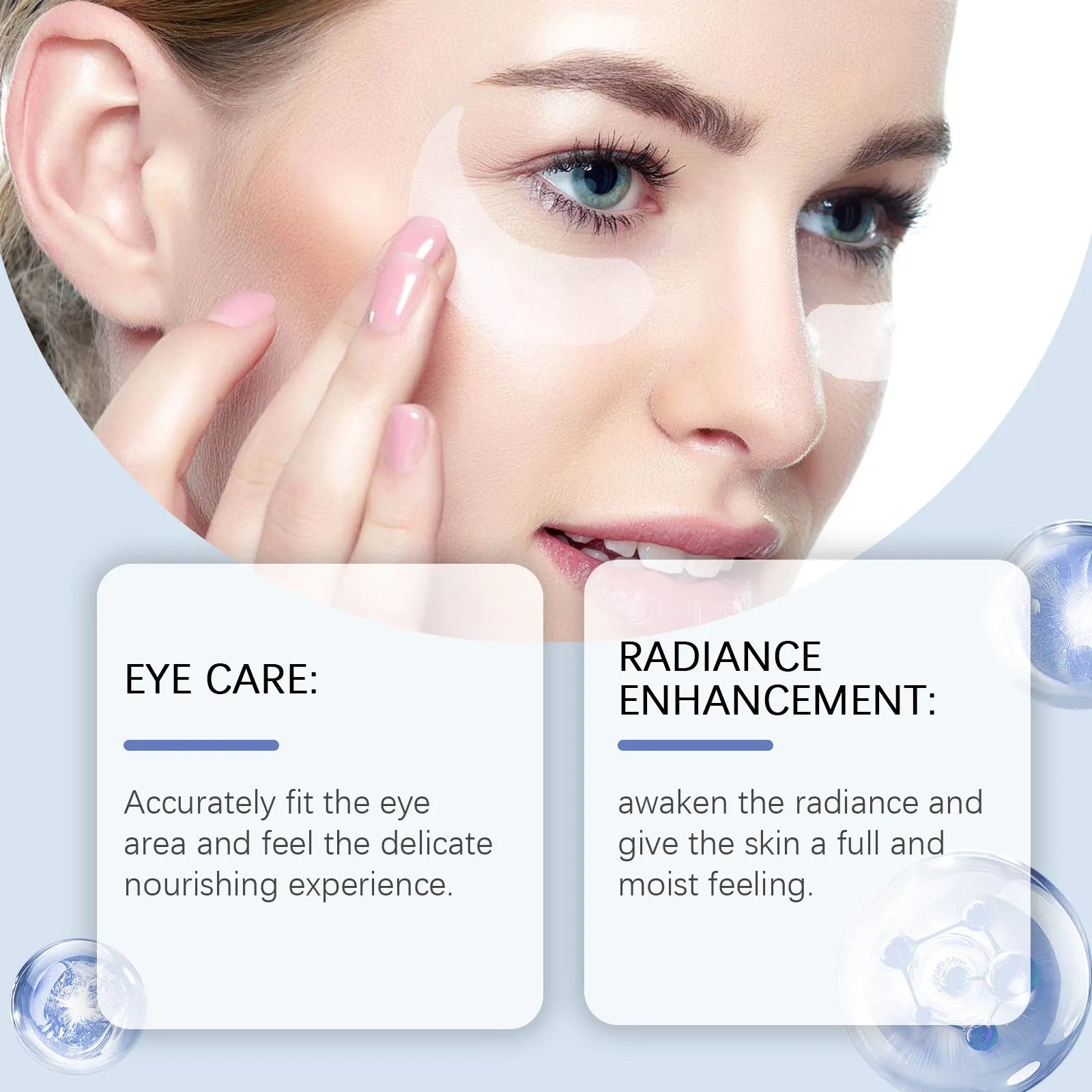Single pair of Elastic Eye Care microneedle patches for under-eye wrinkle treatment.