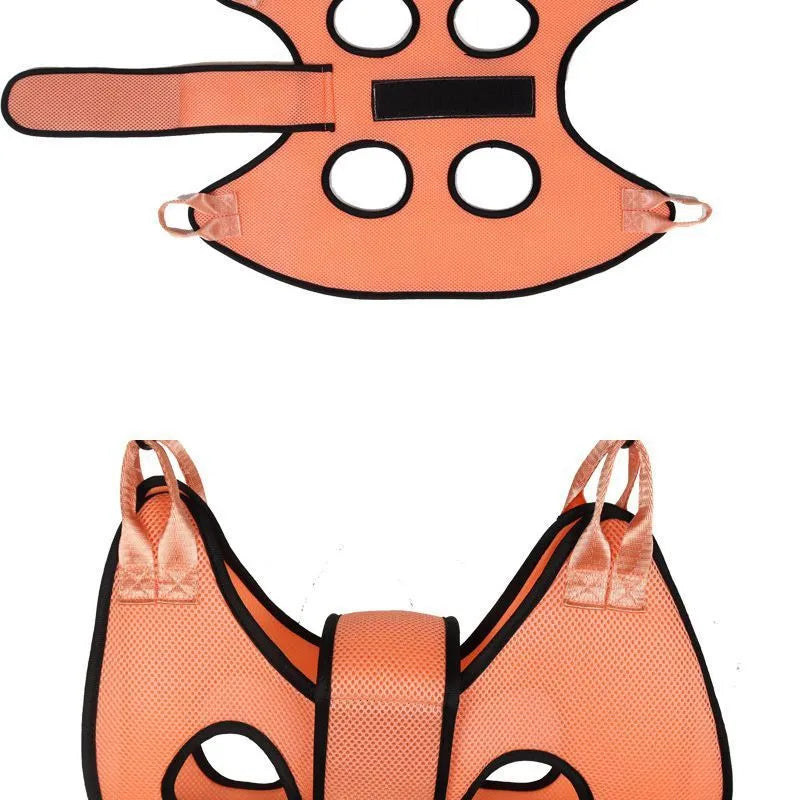 Cat grooming restraint bag in three sizes with adjustable neck closure for bath and nail trimming