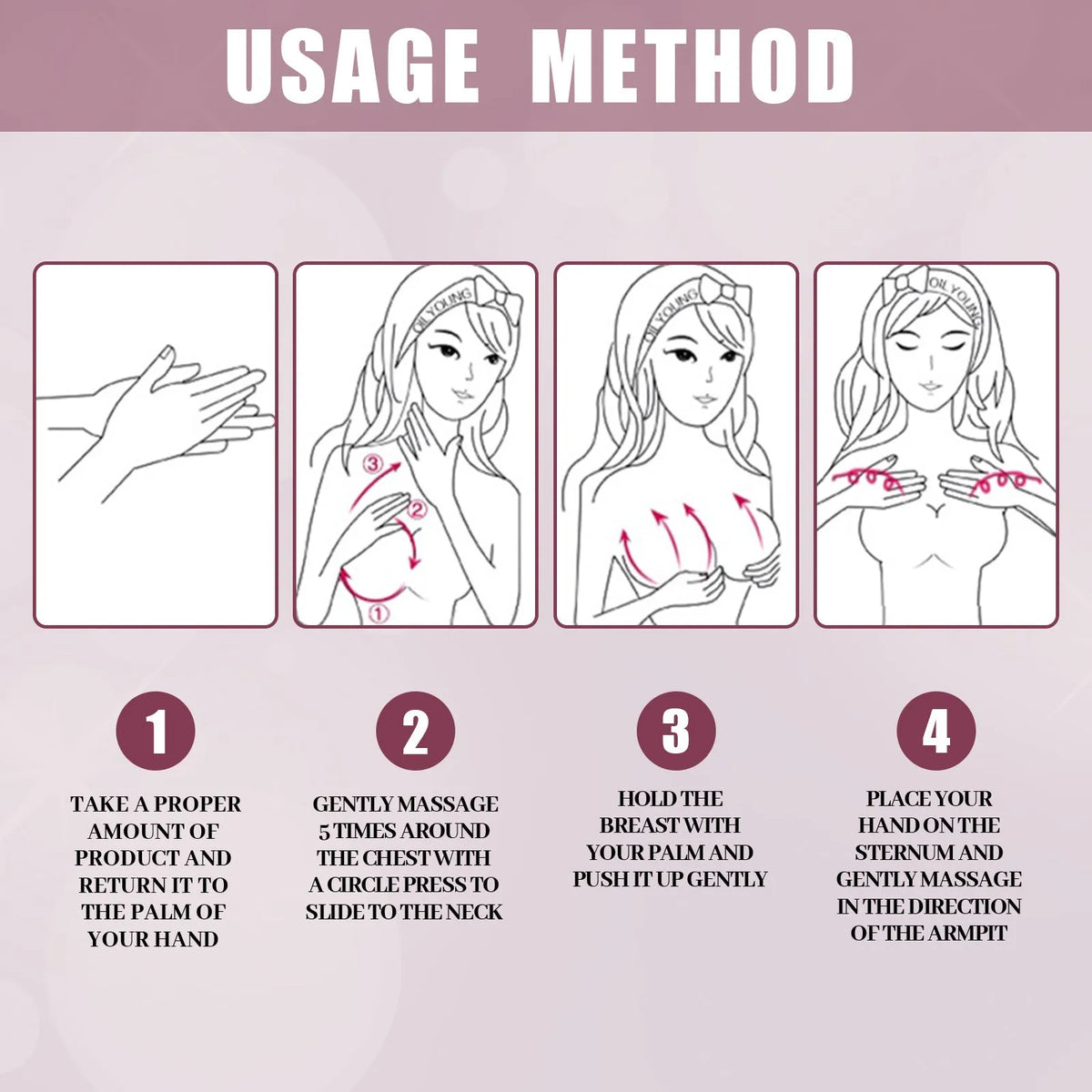 White 50g breast cream for lifting, tightening, firming, and plumping, 5x4.2cm cosmetic product