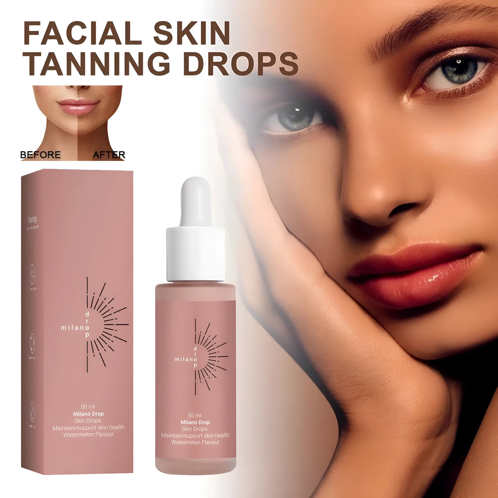 Milian colour box version 50ml self tanning serum drops with dark bronzer for face and body