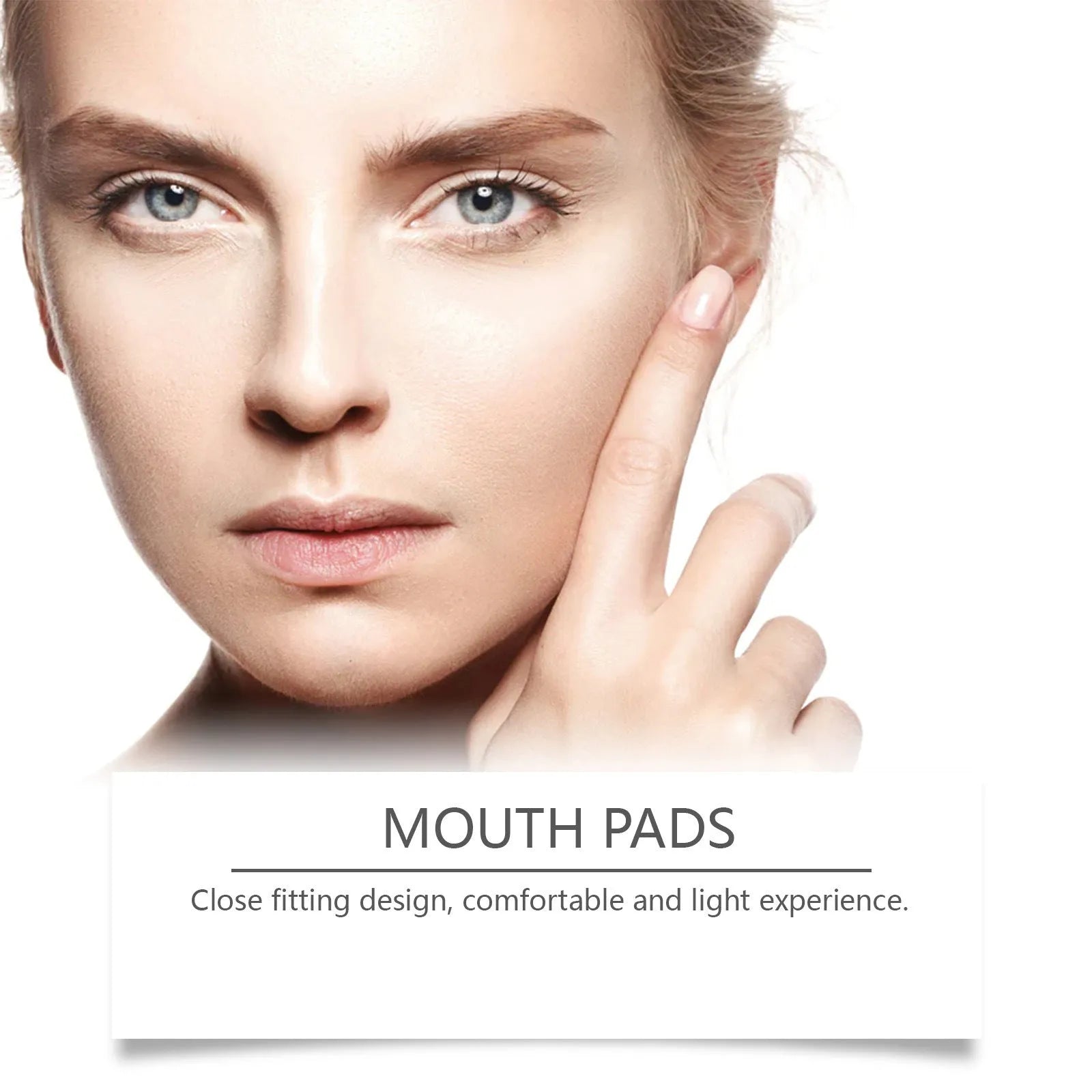 Two facial skin firming care patches with collagen and hyaluronic acid ingredients