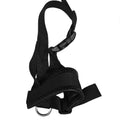 Nylon dog mouth cover anti bite anti bark adjustable muzzle in black with breathable holes
