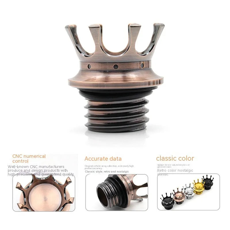 Aluminium alloy fuel tank cap for Harley Davidson motorcycles in five colour options