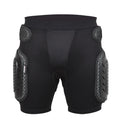Black multifunctional cycling hip protection pants shown in size L, featuring integrated hip pad.