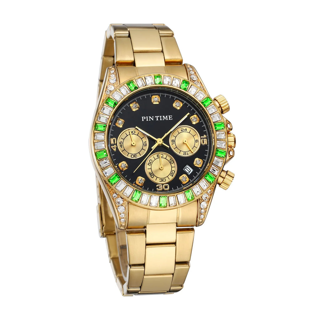 Fashion steel band watch with genuine leather strap, 37mm dial, 30M waterproof, available in 11 colours