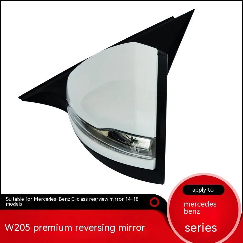 Mercedes-Benz C-Class W205 rearview mirror assembly replacement part with ABS shell