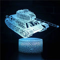 3D LED table lamp night light with train fire truck excavator cartoon design, touch and remote control, projection function