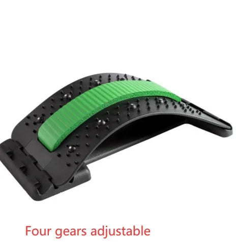 Adjustable back cracker massager with multiple massage heads in rectangular trapezoid shape