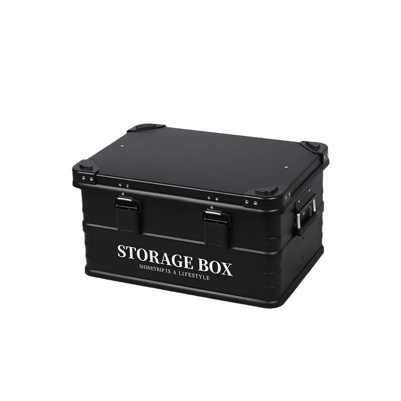 Waterproof vehicle-mounted storage box in medium and large sizes with Army Green, Black Aluminum, and Gray Sand Green colour options