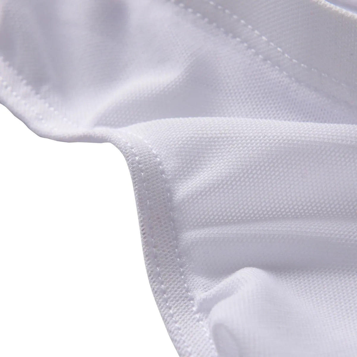 Men's black Ice Silk low-waist briefs made from quick-drying nylon fabric.