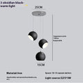 Ball chandelier table lamp with post-modern design in moon white or black finish, single or three head options