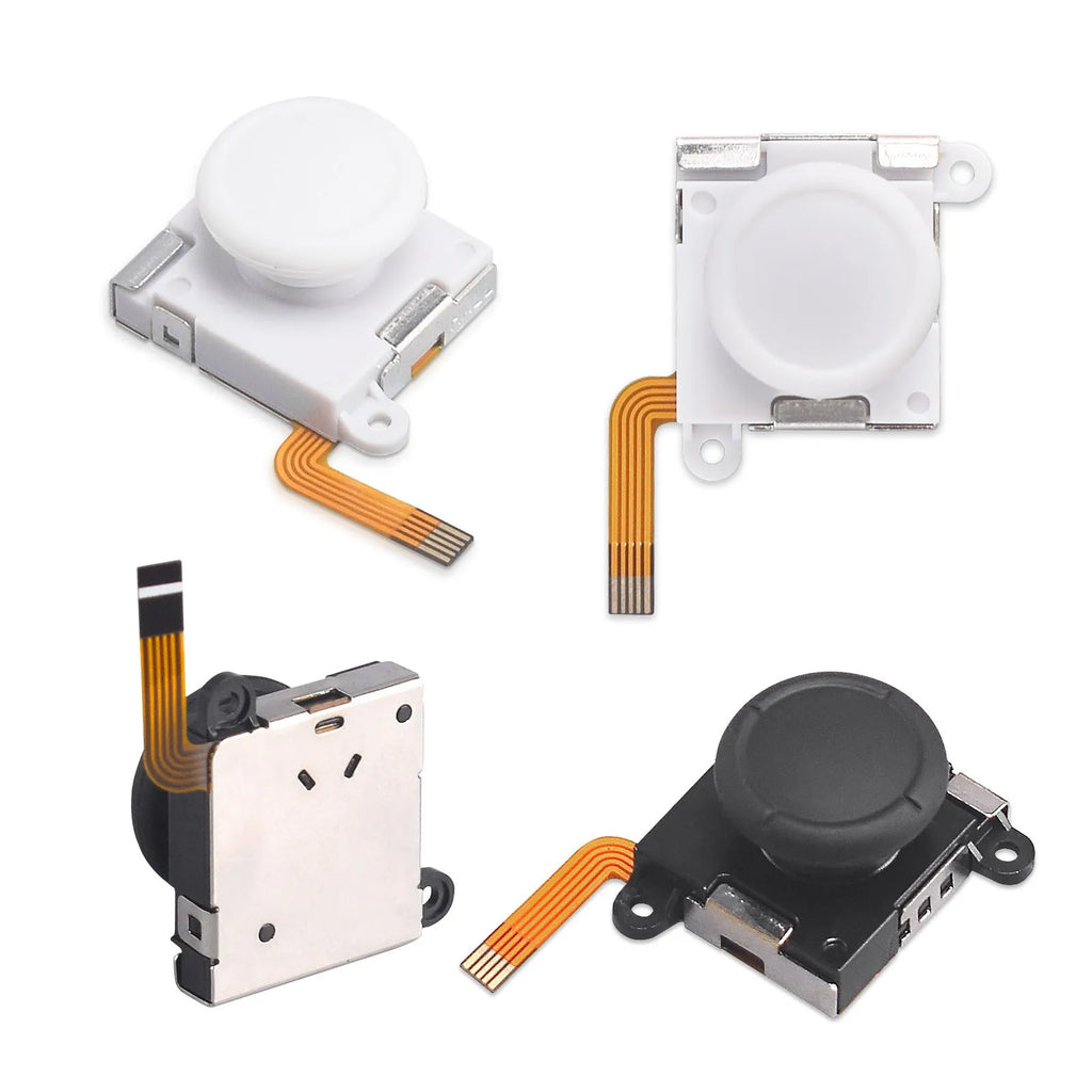 Single black Hall effect joystick replacement part for PS5, PS4, Switch and Xbox controllers.