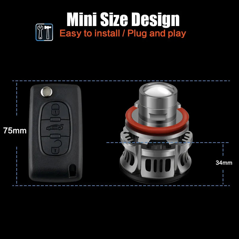 36W laser car fog lamp with aviation aluminium housing and 6000K white light for universal vehicle fit